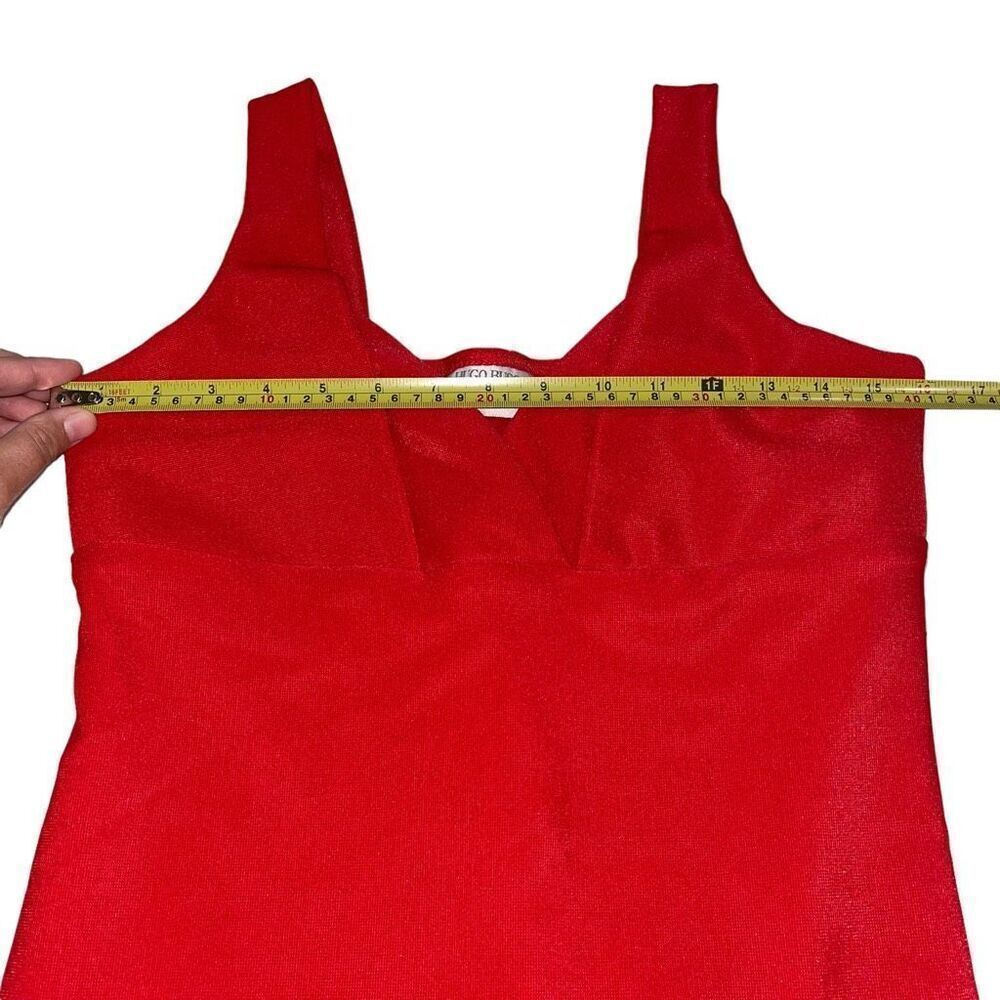 Hugo Buscati Collection Red Form-fitting Cocktail Dress - Size Medium - Picture 7 of 9
